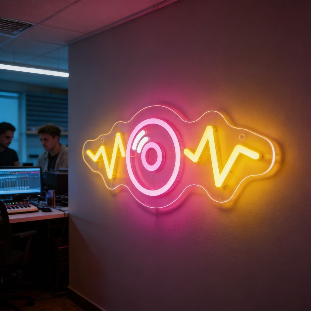 Sound Wave LED Neon Sign for B - Outdoor Lighting Decor Wow avaliação e preço