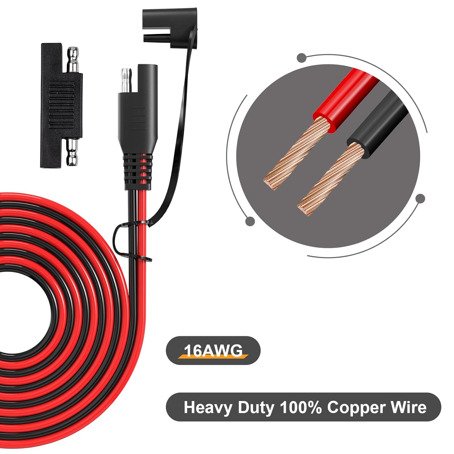 JMUYTOP 16AWG SAE Extension Ca - Outdoor Lighting Extension Cable avaliação e preço