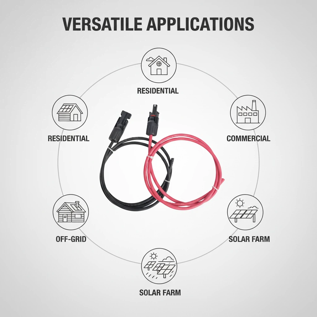 Solar PV Extension Cable Black - Outdoor Lighting Extension Cable avaliação e preço