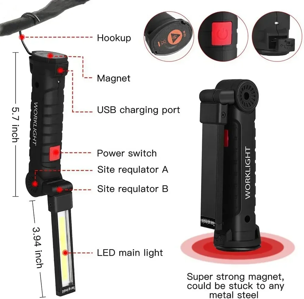 LED COB Flashlight USB Recharg - Outdoor Lighting Lowes avaliação e preço