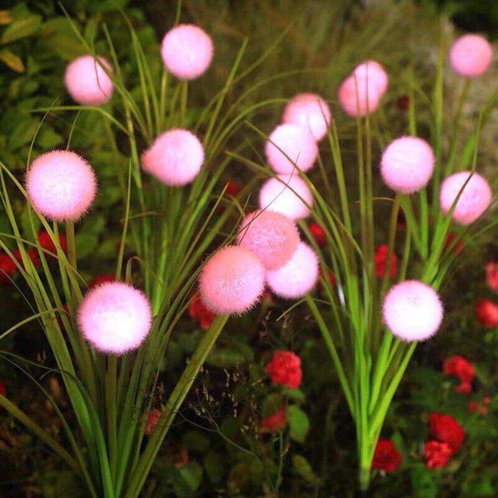 1/2PCs Pom-Pom Solar LED Stake - Outdoor Lighting Yard Stakes avaliação e preço