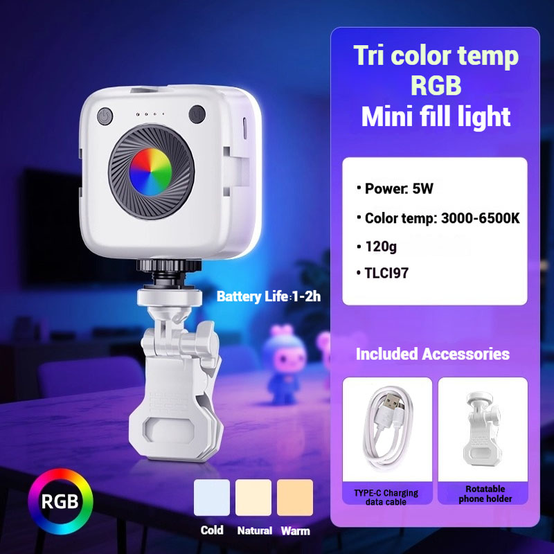 Mini RGB LED Video Fill Light  - Outdoor Lighting Video Shooting avaliação e preço