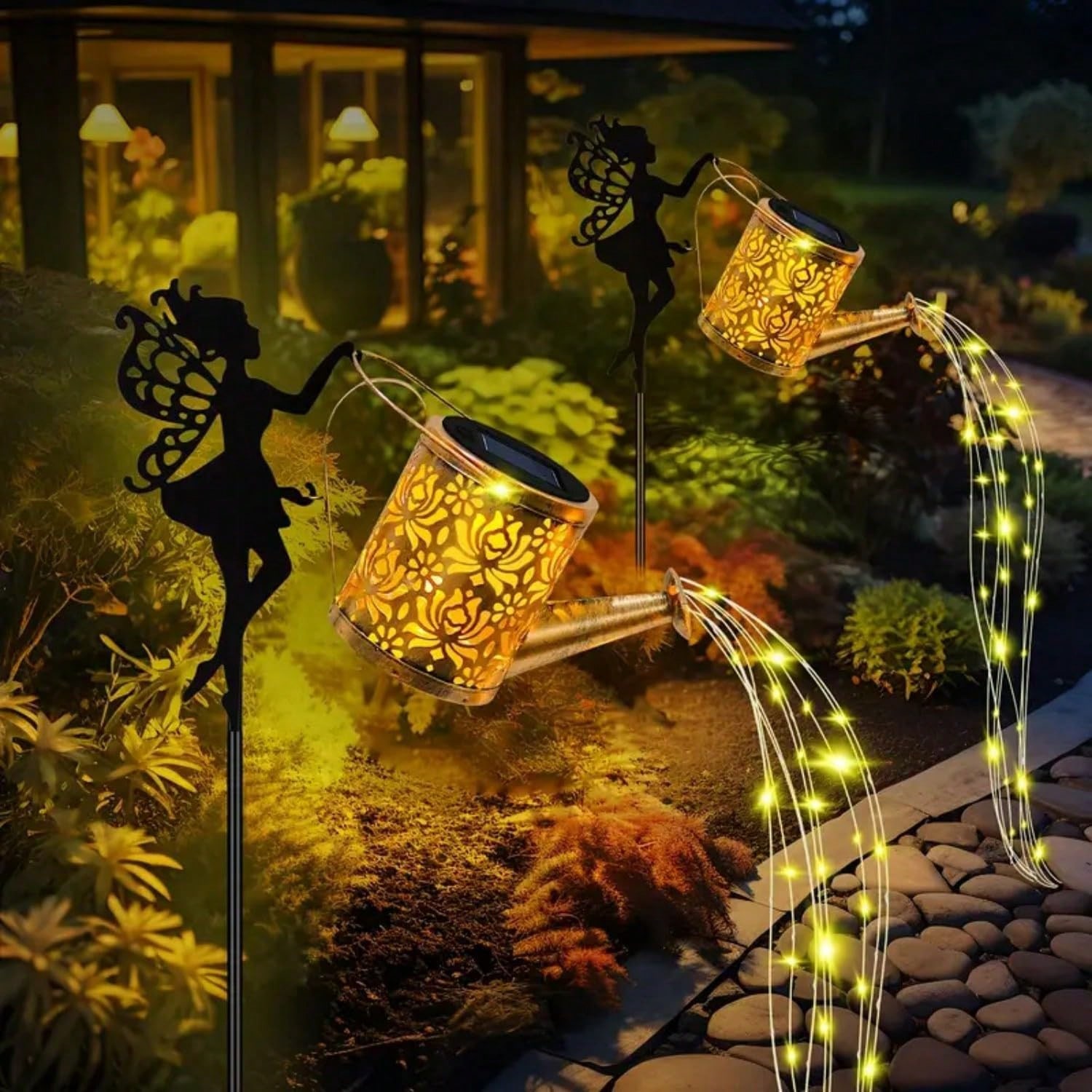 1 PC Solar Outdoor Fairy Water - Outdoor Lighting And Landscape avaliação e preço