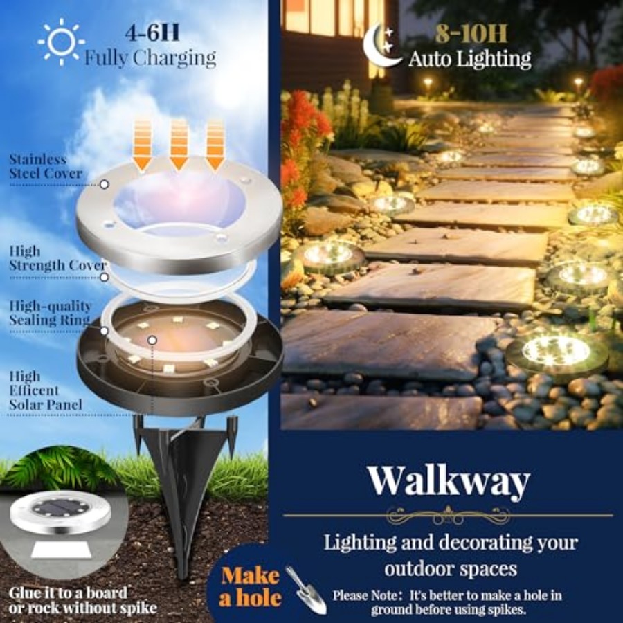 Solar Ground Lights Solar Ligh - Outdoor Lighting Garden avaliação e preço