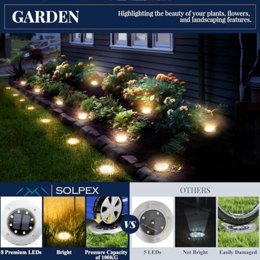 Solar Ground Lights Solar Ligh - Outdoor Lighting Garden avaliação e preço