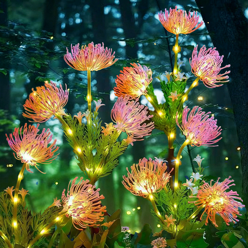 Solar Spider Lily Flower Groun - Outdoor Lighting Yard Stakes avaliação e preço