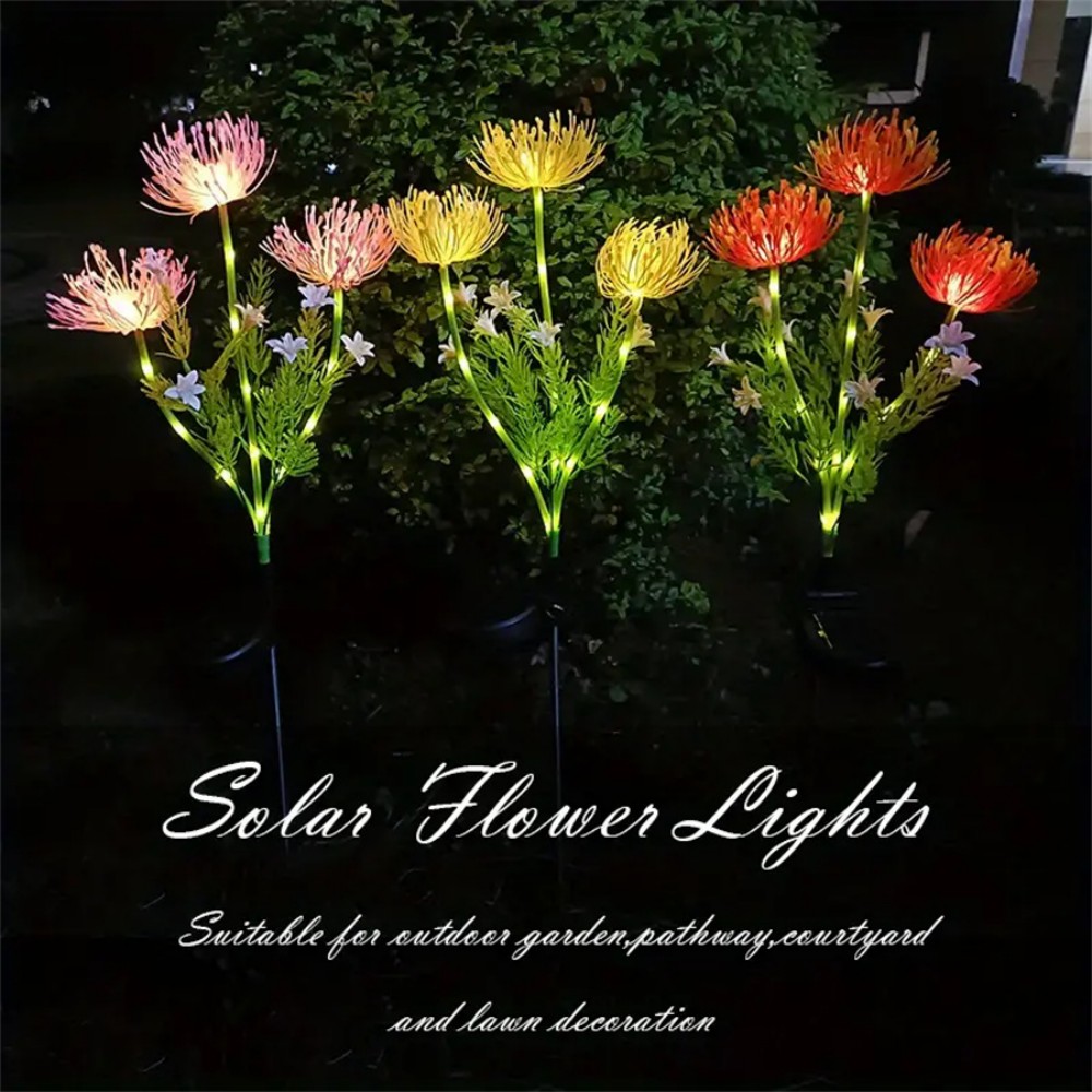 Solar Spider Lily Flower Groun - Outdoor Lighting Yard Stakes avaliação e preço