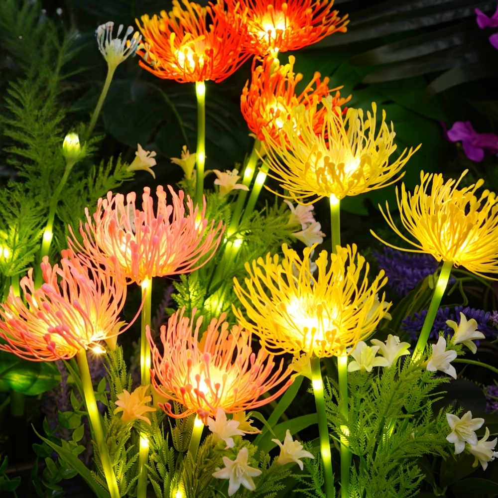 Solar Spider Lily Flower Groun - Outdoor Lighting Yard Stakes avaliação e preço