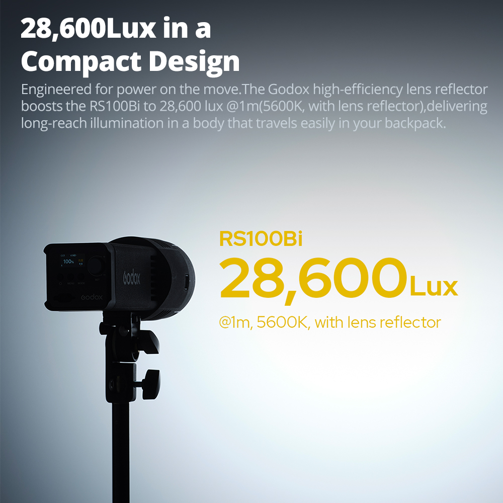 GODOX RS100Bi 28600Lux Bi-colo - Outdoor Lighting Video Shooting avaliação e preço