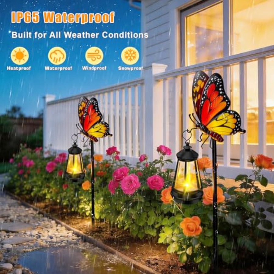 Solar Garden Decor Lights Outd - Outdoor Lighting Yard Stakes avaliação e preço